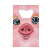 ピンクピグボトルオープナースマイル クレジットカード栓抜き (正面)