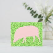 ピンクピグ葉書 ポストカード (スタンド正面)