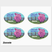 ピンクピグ蔵書票 楕円形シール (シート)