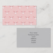 ピンクピグ顔繰り返しパターン 名刺 (正面/裏面)