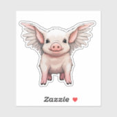 ピンクピグ飛んでいるシール シール (シート)