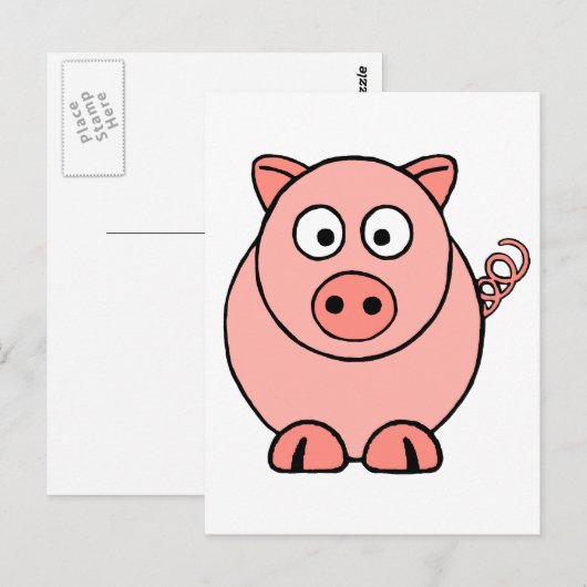 ピンクピグ ポストカード (正面/裏面)