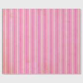 ピンクピゲヴィンテージストライプラッピング紙 ラッピングペーパー (フラット)