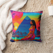 ピンクピサイケデリックラミッドプリンセス クッション (ブランケット)