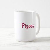 ピンクピセスロゴ〔占星術の〕十二宮図星印の星占い特性 コーヒーマグカップ (正面右)