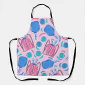 ピンクピックピックボールのパドルとボール エプロン (正面)