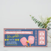 ピンクピックピックボールテニスガール誕生日チケット (スタンド正面)