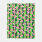 ピンクピックボールのナマケモノ🦥 フリースブランケット (正面)