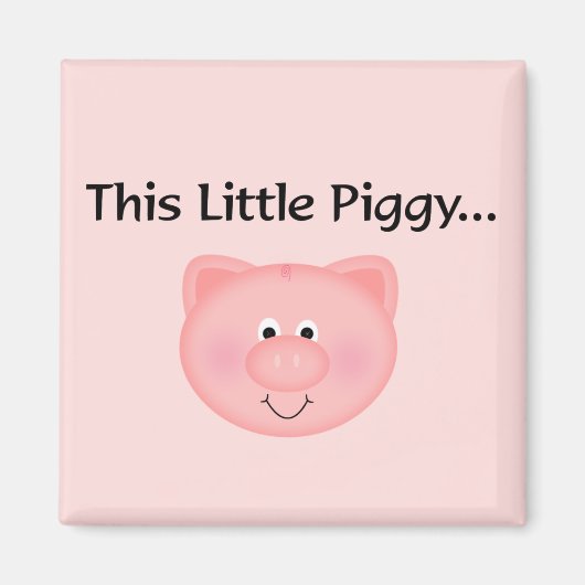 ピンクピッグこの小さな豚 マグネット (正面)