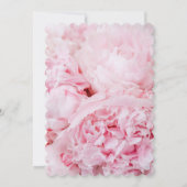 ピンクピモダンオニーブライダルシャワー 招待状 (裏面)