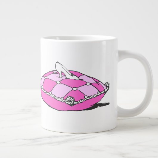ピンクピロー上のシンデレラスリッパ ジャンボコーヒーマグカップ (右)