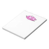 ピンクピロー上のシンデレラスリッパ ノートパッド (回転)