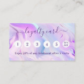 ピンクピンクのホログラフィーqrコード ロイヤリティカード (正面)