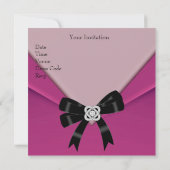 ピンクピンク21歳の誕生日パーティー招待状21 招待状 (裏面)