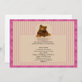 ピンクピンスプレイテディベアベビー発表 案内状 (正面/裏面)