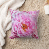 ピンクピーオンサマーフローラブーケ クッション (ブランケット)