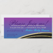 ピンクピーコックエキゾチック女神パーティの招待状 招待状 (裏面)