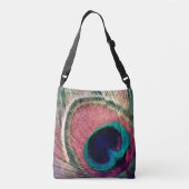 ピンクピーコックフェザーシック クロスボディバッグ (裏面)