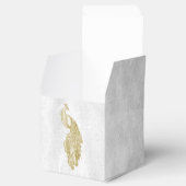 ピンクピーコック結婚式の引き出物ボックス フェイバーボックス (オープン)