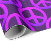 ピンクピースサインラッピング紙 ラッピングペーパー (ロールコーナー)