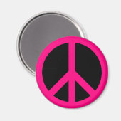 ピンクピースサイン磁石 マグネット (正面/裏面)