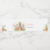 ピンクピーターうさぎ赤ちゃんシャワー ペットボトルラベル (シングルラベル)