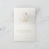 ピンクピーターうさぎSome Bunny Girl Baby Shower サンキューカード (内部)