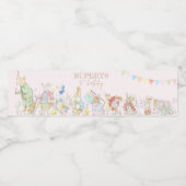 ピンクピーターザラビットファースト誕生日 ペットボトルラベル (シングルラベル)