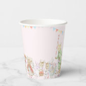 ピンクピーターザラビットファースト誕生日 紙コップ (裏面)