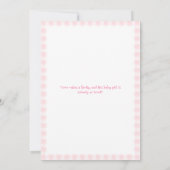 ピンクピーターラビットベビーガールベビーシャワー 招待状 (裏面)