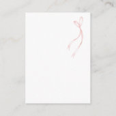 ピンクピーター・ザ・ラビットベアトリックス女の子ベビーシャワー エンクロージャーカード (裏面)