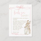 ピンクピーター・ザ・ラビットベアトリックス女の子ベビーシャワー エンクロージャーカード (正面)