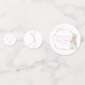 ピンクピーター・ザ・ラビットベアトリックス女の子ベビーシャワー コンフェッティ (裏面)