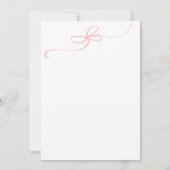 ピンクピーター・ザ・ラビットベアトリックス女の子ベビーシャワー サンキューカード (裏面)