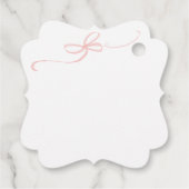 ピンクピーター・ザ・ラビットベアトリックス女の子ベビーシャワー フェイバータグ (裏面)