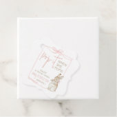 ピンクピーター・ザ・ラビットベアトリックス女の子ベビーシャワー フェイバータグ (インサイチュ)