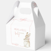 ピンクピーター・ザ・ラビットベアトリックス女の子ベビーシャワー フェイバーボックス (正面)