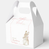 ピンクピーター・ザ・ラビットベアトリックス女の子ベビーシャワー フェイバーボックス (裏面)