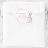 ピンクピーター・ザ・ラビットベアトリックス女の子ベビーシャワー ラウンドシール (バッグ)