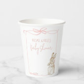 ピンクピーター・ザ・ラビットベアトリックス女の子ベビーシャワー 紙コップ (正面)