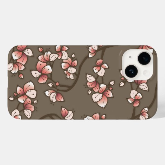 ピンクピーチさくらんぼブロッサムエレガント桜フローラ Case-Mate iPhoneケース (裏面 (横))