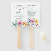 ピンクピーチイエロー開花プログラムファンのセット ハンドファン (正面&裏面)