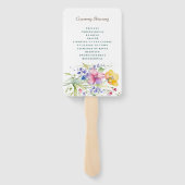 ピンクピーチイエロー開花プログラムファンのセット ハンドファン (裏面)