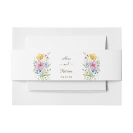 ピンクピーチイエロー開花 招待状ベリーバンド