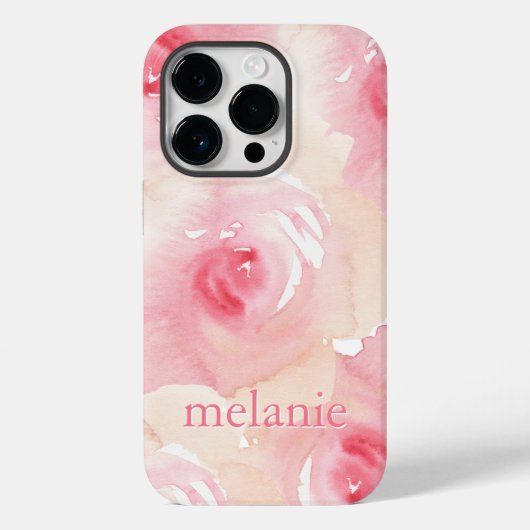 ピンクピーチウォーターの色フローラ名 Case-Mate iPhoneケース (裏面)