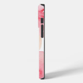 ピンクピーチウォーターカラーフローラモノグラム Case-Mate iPhoneケース (裏面 / 左)