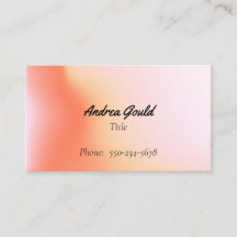 ピンクピーチグラデーション名刺