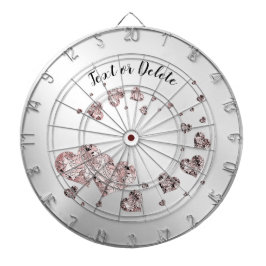 ピンクピーチシャイニーハートジオメトエレガントリ ダーツボード