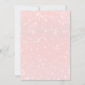 ピンクピーチシルバーグリッタースパークルドレススウィート16 招待状 (裏面)