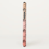 ピンクピーチスカルハロウィンモパーソナライズされたノグラム Case-Mate iPhoneケース (裏面/右)